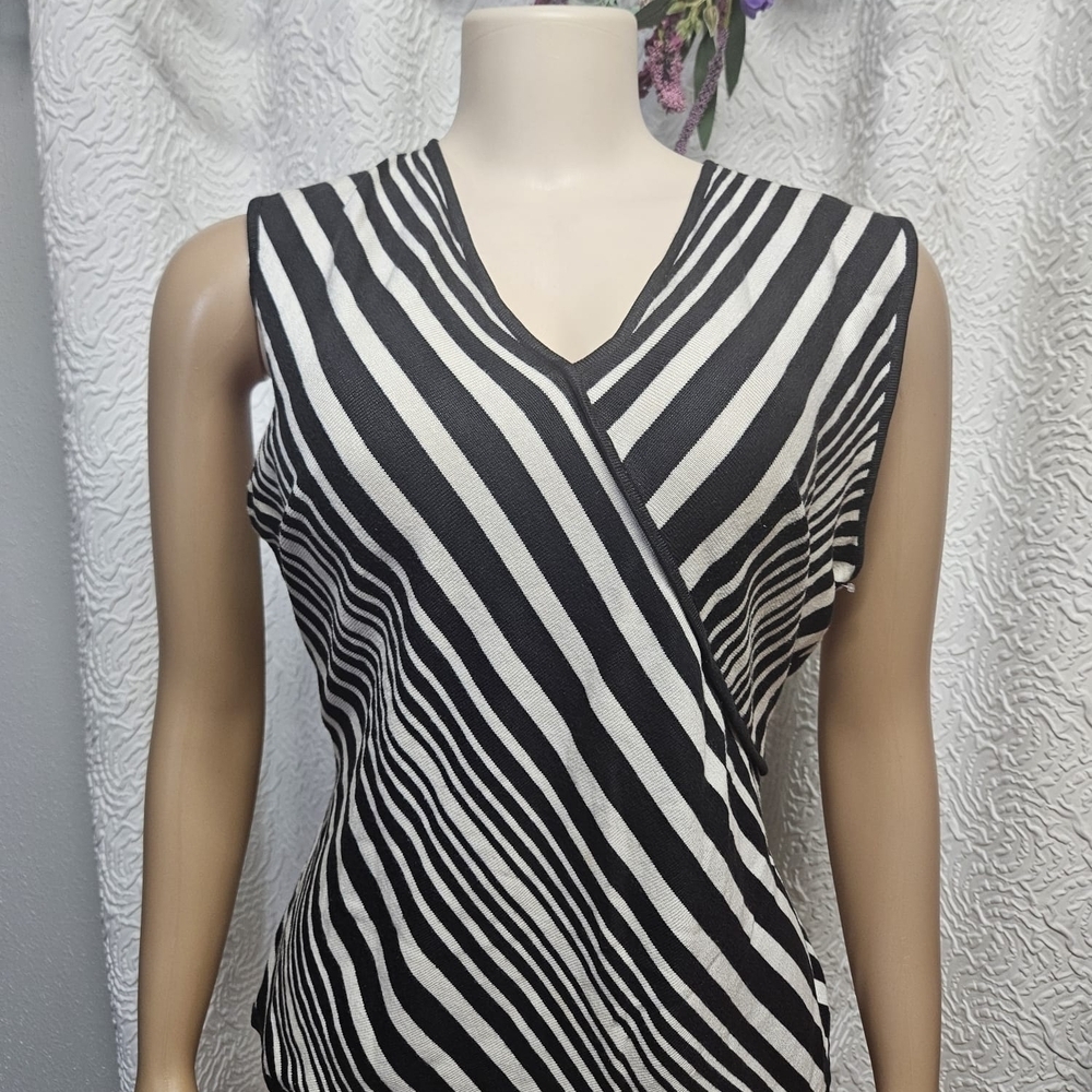 White Stag Monochrome Striped Top